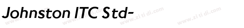 Johnston ITC Std字体转换
